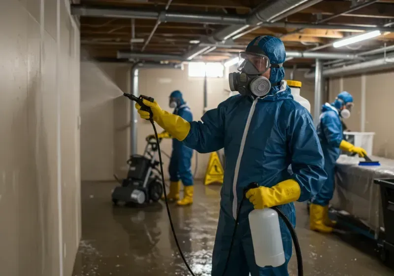 Basement Sanitization and Antimicrobial Treatment process in La Mirada, CA